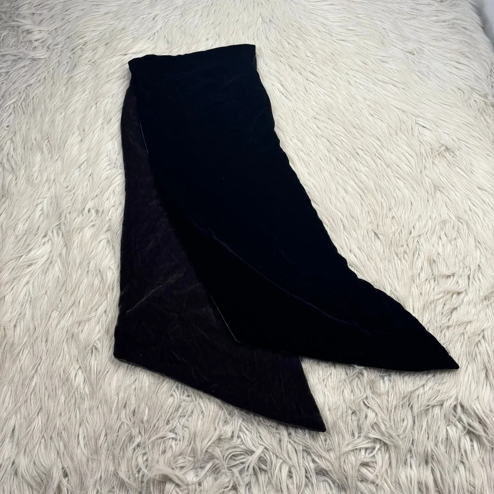 Vintage Banana Republic Two-Toned Pointed Velvet Scarf Sash Wrap Whimsigoth Boho